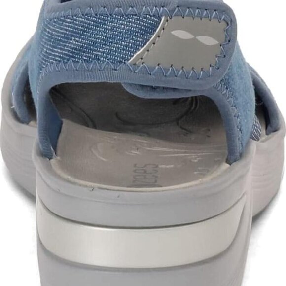 Womens Dream Ankle Straps Denim Slip-On Sandals Size 7.5 Synthetic Sole - Picture 4 of 6